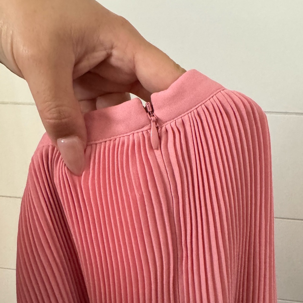 LOFT Coral Pleated A-Line Skirt, Women’s 2 - Picture 2 of 4